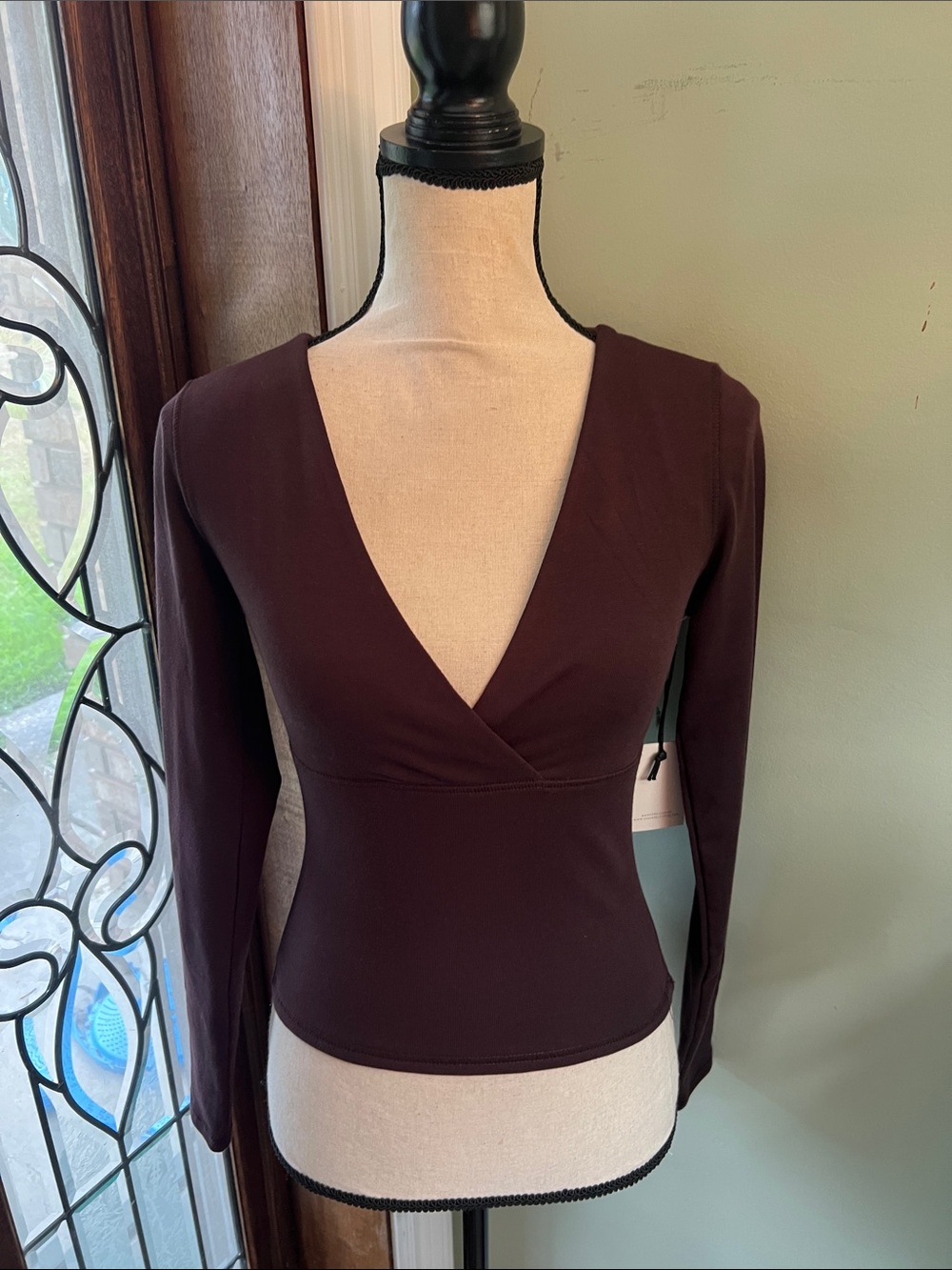 Sincerely Jules Long Sleeve V-Neck Top - Plum